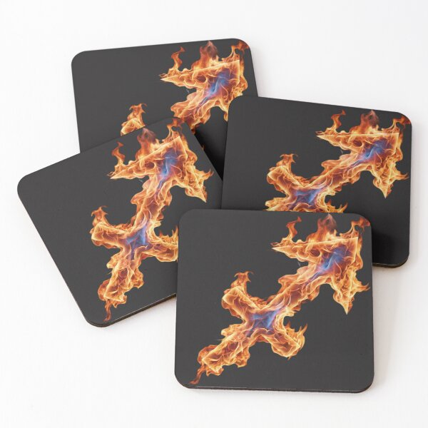Item preview, 3D Realistic Fire Sagittarius Zodiac Sign - Burning Archer Arrow Symbol designed and sold by PixMoody.