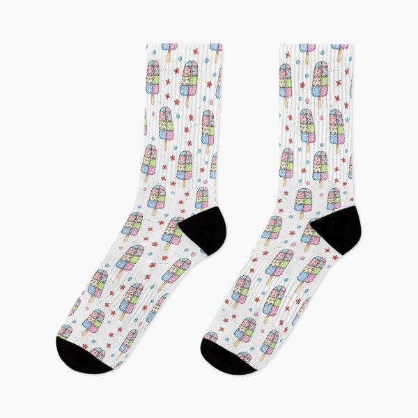 Item preview, Cute Patchwork Popsicle Seamless Pattern designed and sold by Atchara-Siri.