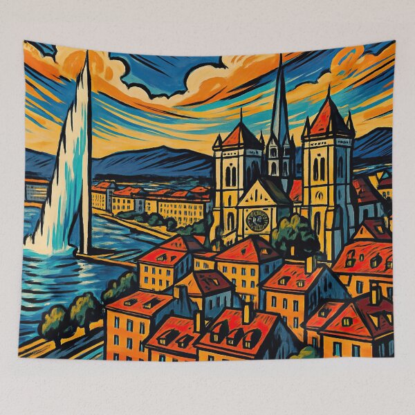 Item preview, Geneva, city | Comics stylCartoone -  designed and sold by ComicsFactory.