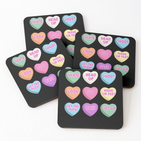Item preview, Hockey Candy Hearts – Funny Valentine's Sports Coaching Design designed and sold by margamPagenberg.