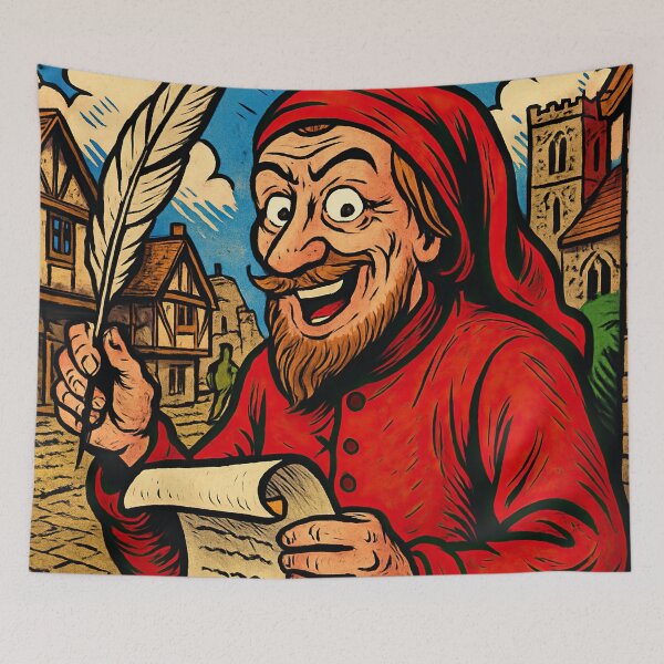 Item preview, Geoffrey Chaucer, author | Comics stylCartoone -  designed and sold by ComicsFactory.
