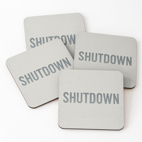 Item preview, SHUTDOWN Emotional Burnout Typography Design designed and sold by mbmstores.
