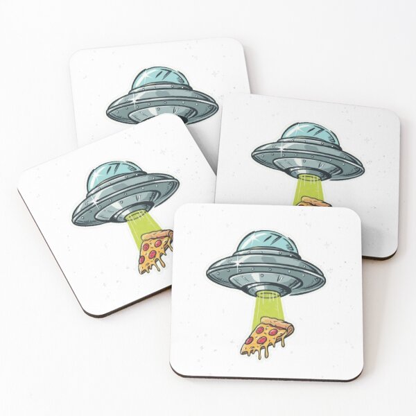 Item preview, I Want to Believe in Pizza - Funny UFO Abduction designed and sold by RetroRascalStudio.