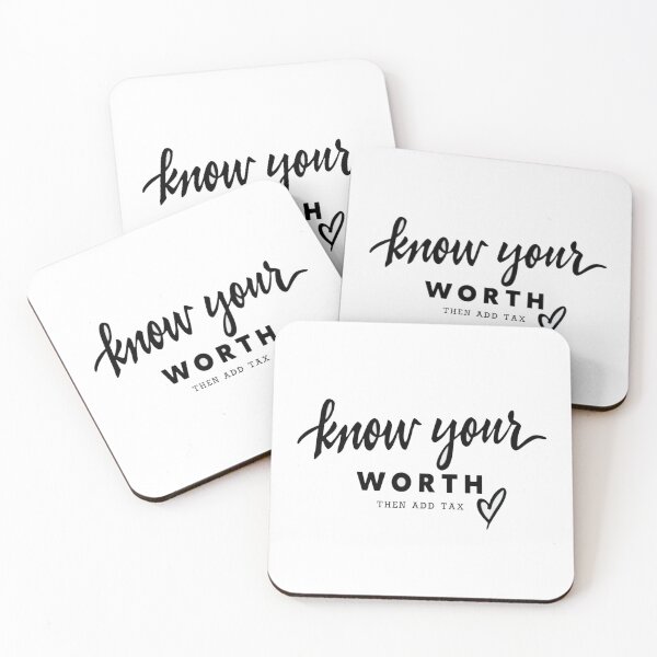 Item preview, Know Your Worth Then Add Tax – Bold Motivational Quote for Confident Women, Entrepreneurs & Creators designed and sold by Bright Nest Studio.