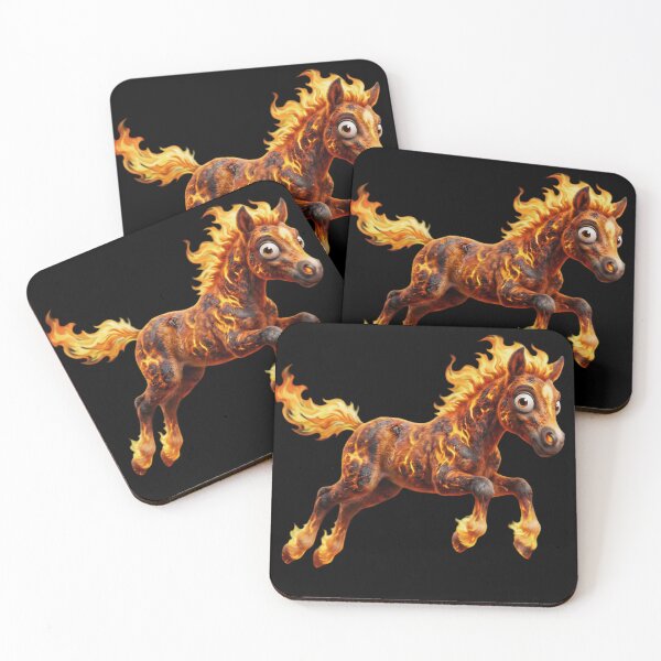 Item preview, Cute Magma Fire Horse - Blazing 3D Fantasy Pony Running designed and sold by PixMoody.