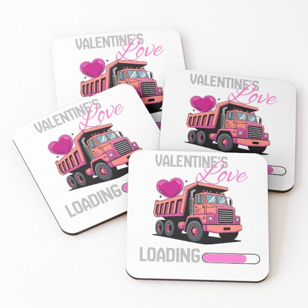 Item preview, "Valentine's love loading" construction truck designed and sold by Chris-graphics-art.