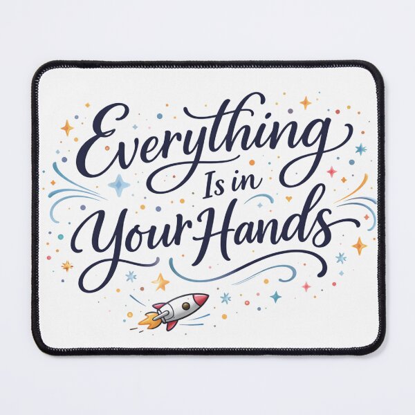 Item preview, Everything Is in Your Hands – Inspirational Hand Lettering designed and sold by Alekska-Art.