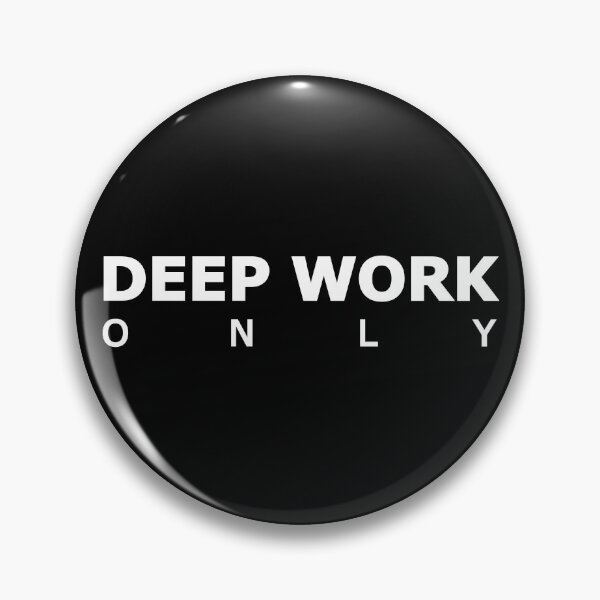 Item preview, Deep Work Only Productivity Quote Minimalist designed and sold by Mikidesign1988.