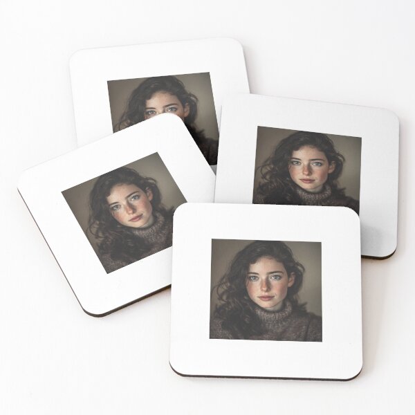 Item preview, Soft Light Portrait – Freckled Woman Fine Art designed and sold by MirAgency.