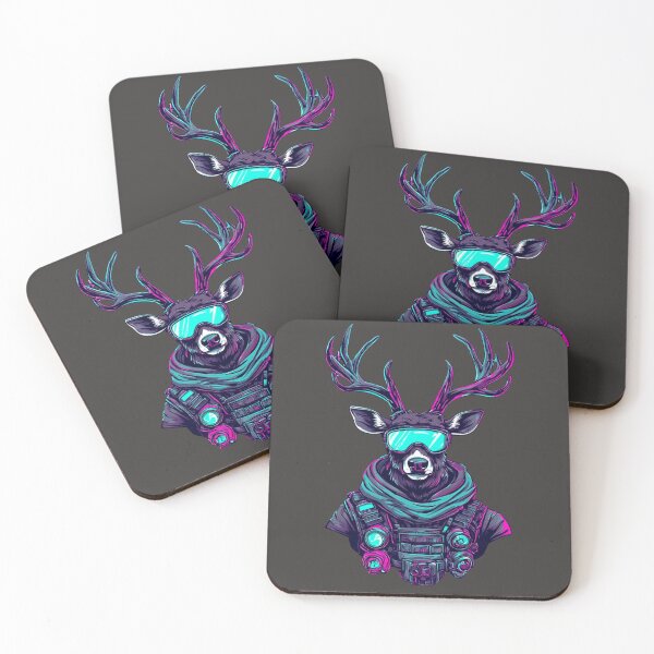 Item preview, Kopie von Neon Tactical Stag - Cyberpunk Gorpcore Spirit designed and sold by Shift-Bloom.
