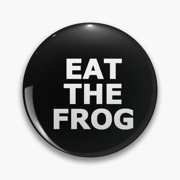 Item preview, Eat The Frog Productivity Motivation Quote designed and sold by Mikidesign1988.