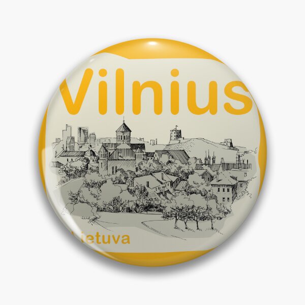 Item preview, Old Town of Vilnius, Lithuania, hand drawing designed and sold by studio838.