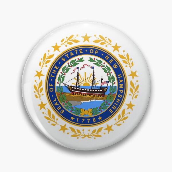 Artikelvorschau, Staatssiegel von New Hampshire – Das offizielle Emblem des Granitstaates 1776 entworfen und verkauft von NewNomads.