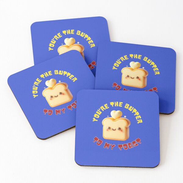 Item preview, You're The Butter To My Toast: Cute 3D Puffy Kawaii Food Pun designed and sold by HopeAndHustle.