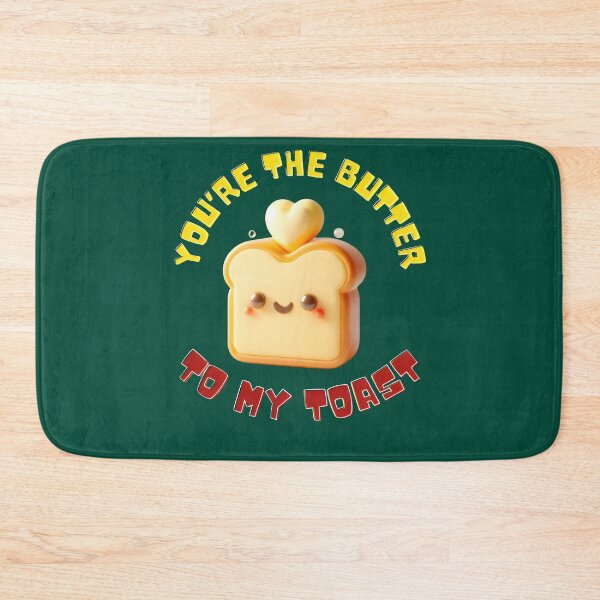 Item preview, You're The Butter To My Toast: Cute 3D Puffy Kawaii Food Pun designed and sold by HopeAndHustle.