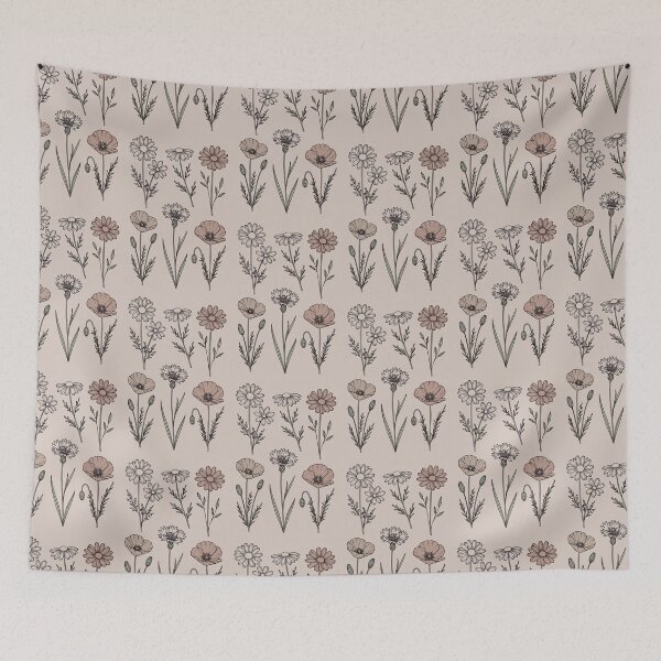 Item preview, Vintage Wildflower Line Art – Minimalist Boho Floral Botanical  designed and sold by stylishdzign.