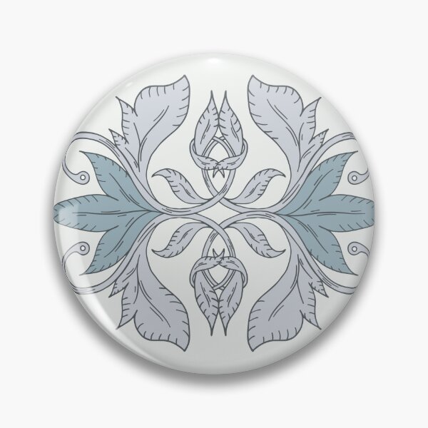 Item preview, Vintage Botanical Ogee - Calming Blue designed and sold by dreamprint.