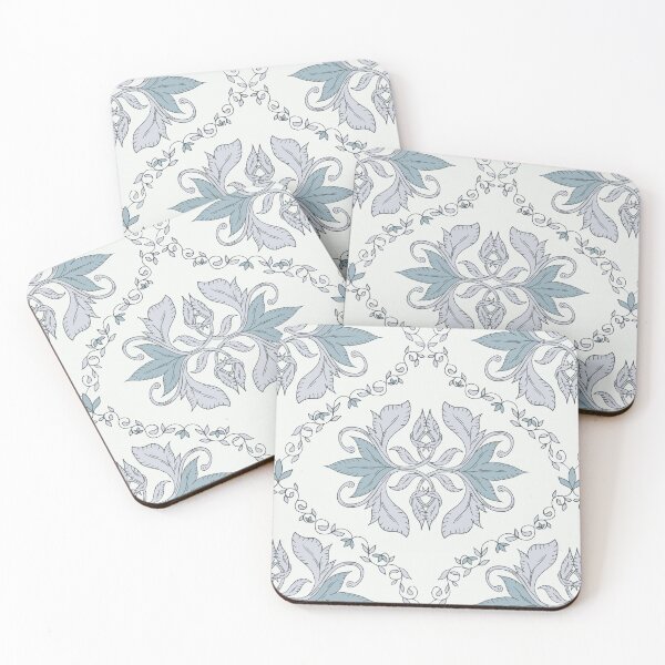Item preview, Vintage Botanical Ogee - Calming Blue designed and sold by dreamprint.
