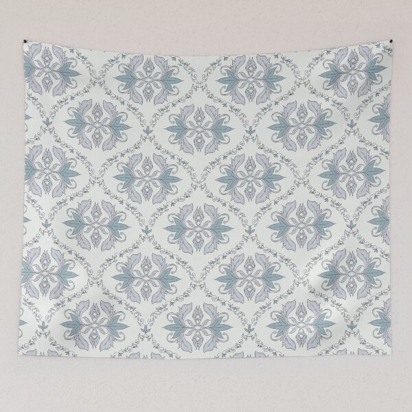 Item preview, Vintage Botanical Ogee - Calming Blue designed and sold by dreamprint.