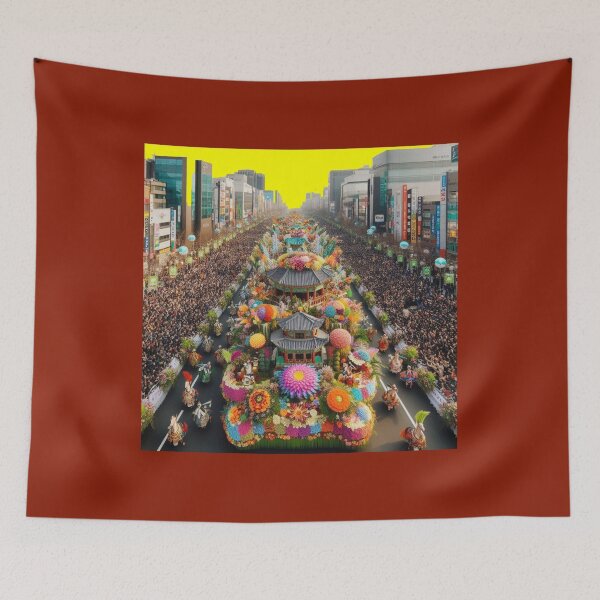 Item preview,  Grand Floral City Parade in South Korea – Realistic Festival Scene designed and sold by PaintMeWorld.