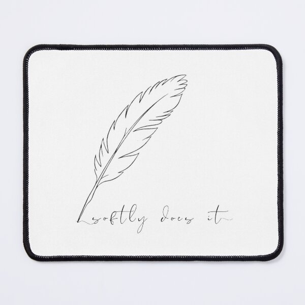 Item preview, Softly Does It – Minimalist Feather Line Art | Calm Wall Art for Mindfulness designed and sold by twilightprints.