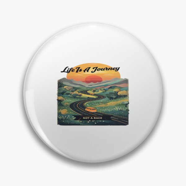 Item preview, Life Is a Journey Not a Race – Retro Scenic Road Trip Design for Mindful Living & Nature Lovers designed and sold by Bright Nest Studio.