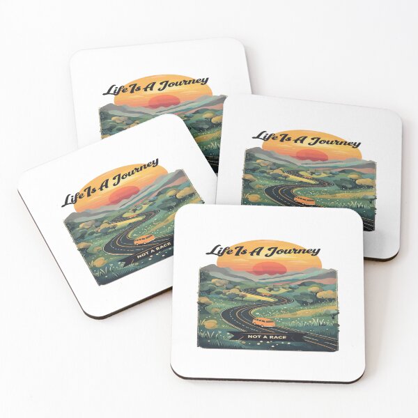 Item preview, Life Is a Journey Not a Race – Retro Scenic Road Trip Design for Mindful Living & Nature Lovers designed and sold by Bright Nest Studio.