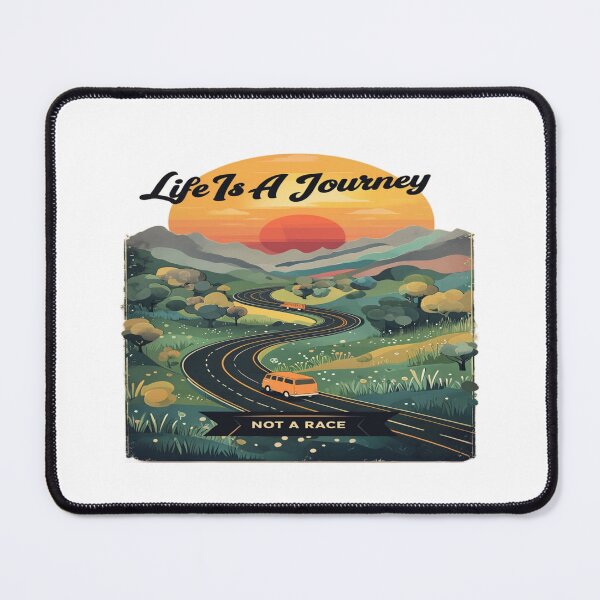 Item preview, Life Is a Journey Not a Race – Retro Scenic Road Trip Design for Mindful Living & Nature Lovers designed and sold by Bright Nest Studio.