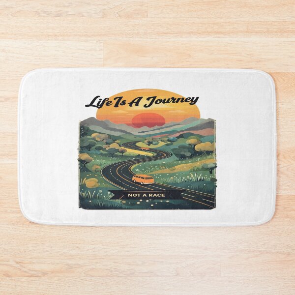 Item preview, Life Is a Journey Not a Race – Retro Scenic Road Trip Design for Mindful Living & Nature Lovers designed and sold by Bright Nest Studio.