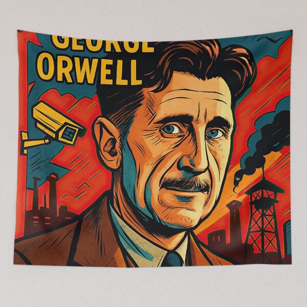 Item preview, George Orwell, author | Comics stylCartoone -  designed and sold by ComicsFactory.