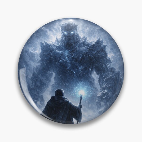 Item preview, Frost Colossus – Nordic Fantasy Wall Art designed and sold by PixelStorage.