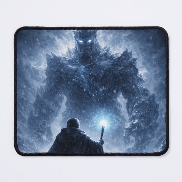 Item preview, Frost Colossus – Nordic Fantasy Wall Art designed and sold by PixelStorage.