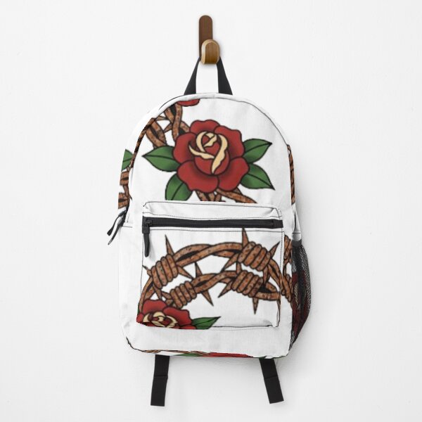 Item preview, Barbed Wire Rose Heart | Edgy Traditional Tattoo Valentine designed and sold by Rosuma Designs.
