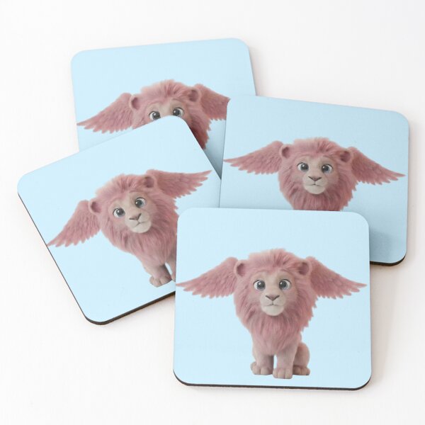 Item preview, Cute Pink Winged Lion Fantasy Chibi Character designed and sold by PixMoody.
