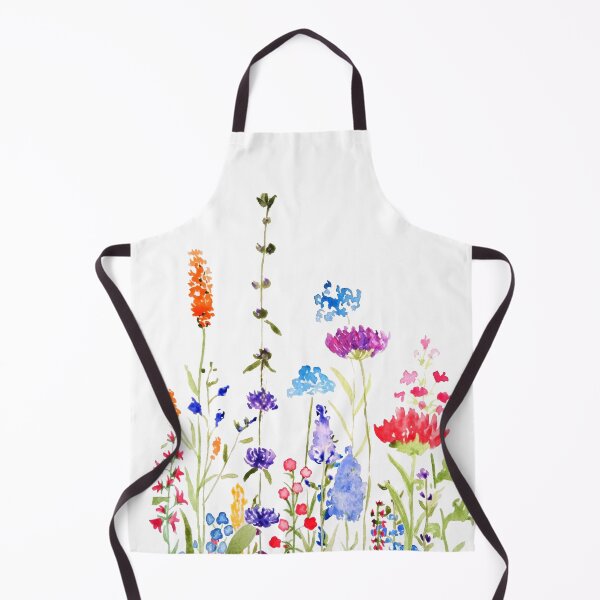 Item preview, hand painted colorful wild flowers watercolor painting designed and sold by ColorandColor.