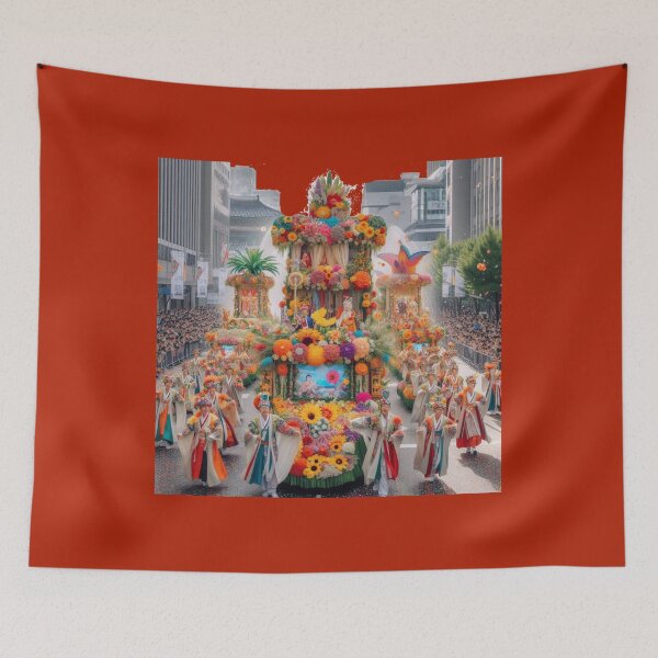 Item preview, Grand Floral City Parade in South Korea – Realistic Festival Scene designed and sold by PaintMeWorld.