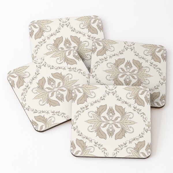 Item preview, Vintage Botanical Ogee - Light Earthy Beige  designed and sold by dreamprint.