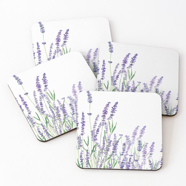 Item preview, acuarela horizontal lavanda púrpura designed and sold by SelenePaintings .