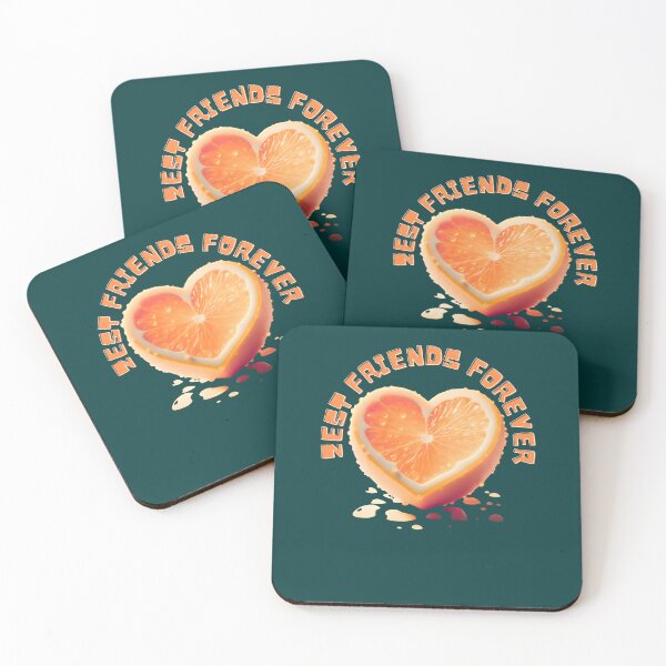 Item preview, Zest Friends Forever: Heart Shaped Orange Fruit Pun Art designed and sold by HopeAndHustle.