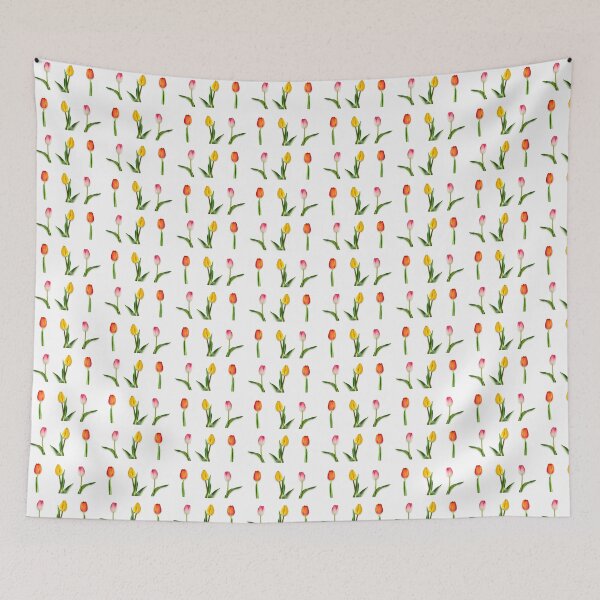 Item preview, Six Colorful Tulips Isolated on Pure White Background designed and sold by Alekska-Art.
