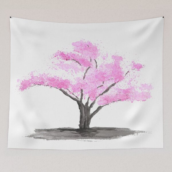 Item preview,  hand painted cherry blossom tree watercolor  designed and sold by ColorandColor.
