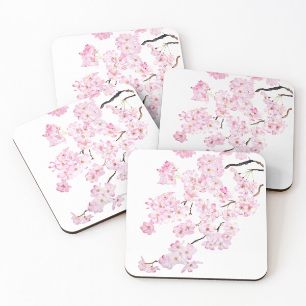 Item preview, Delicate Pink cherry blossom watercolor 2024 hand painted  designed and sold by ColorandColor.