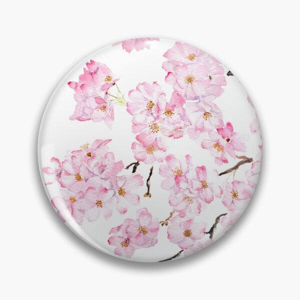 Item preview, Delicate Pink cherry blossom watercolor 2024 hand painted  designed and sold by ColorandColor.