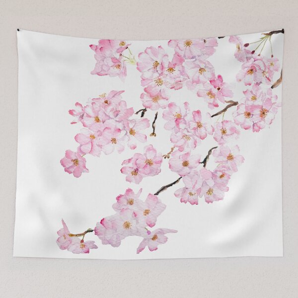 Item preview, Delicate Pink cherry blossom watercolor 2024 hand painted  designed and sold by ColorandColor.