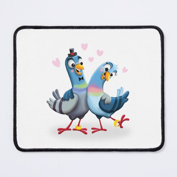 Item preview, Cute Wedding Pigeons Marriage and Engagement Illustration designed and sold by Tom Illustrations.