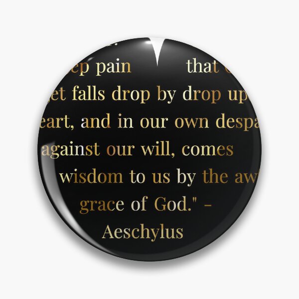 Item preview, Aeschylus Quote Gold Gradient In Heart designed and sold by TheIconSmith.