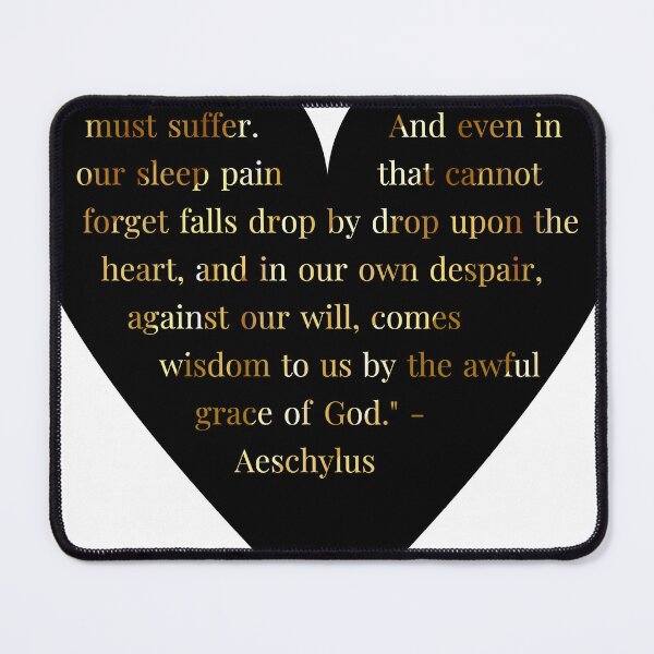 Item preview, Aeschylus Quote Gold Gradient In Heart designed and sold by TheIconSmith.
