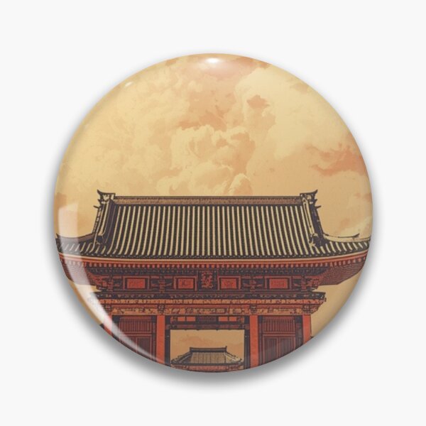 Item preview, Cinematic Japanese Gate With Towering Clouds designed and sold by DigitalStudioZT.