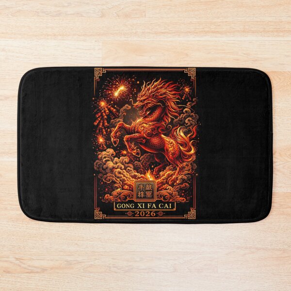 Item preview, Fiery Gong Xi Fa Cai 2026 – Year of the Fire Horse Chinese New Year Art Poster designed and sold by JaaCreativeShop.