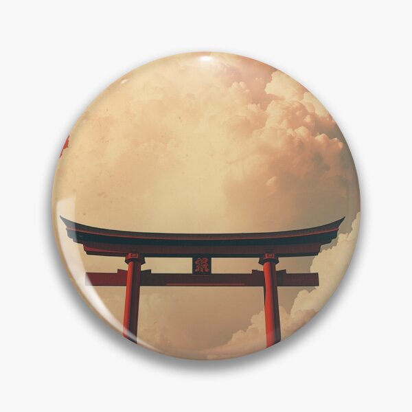 Item preview, Red Torii Gate Beneath Monumental Clouds designed and sold by DigitalStudioZT.